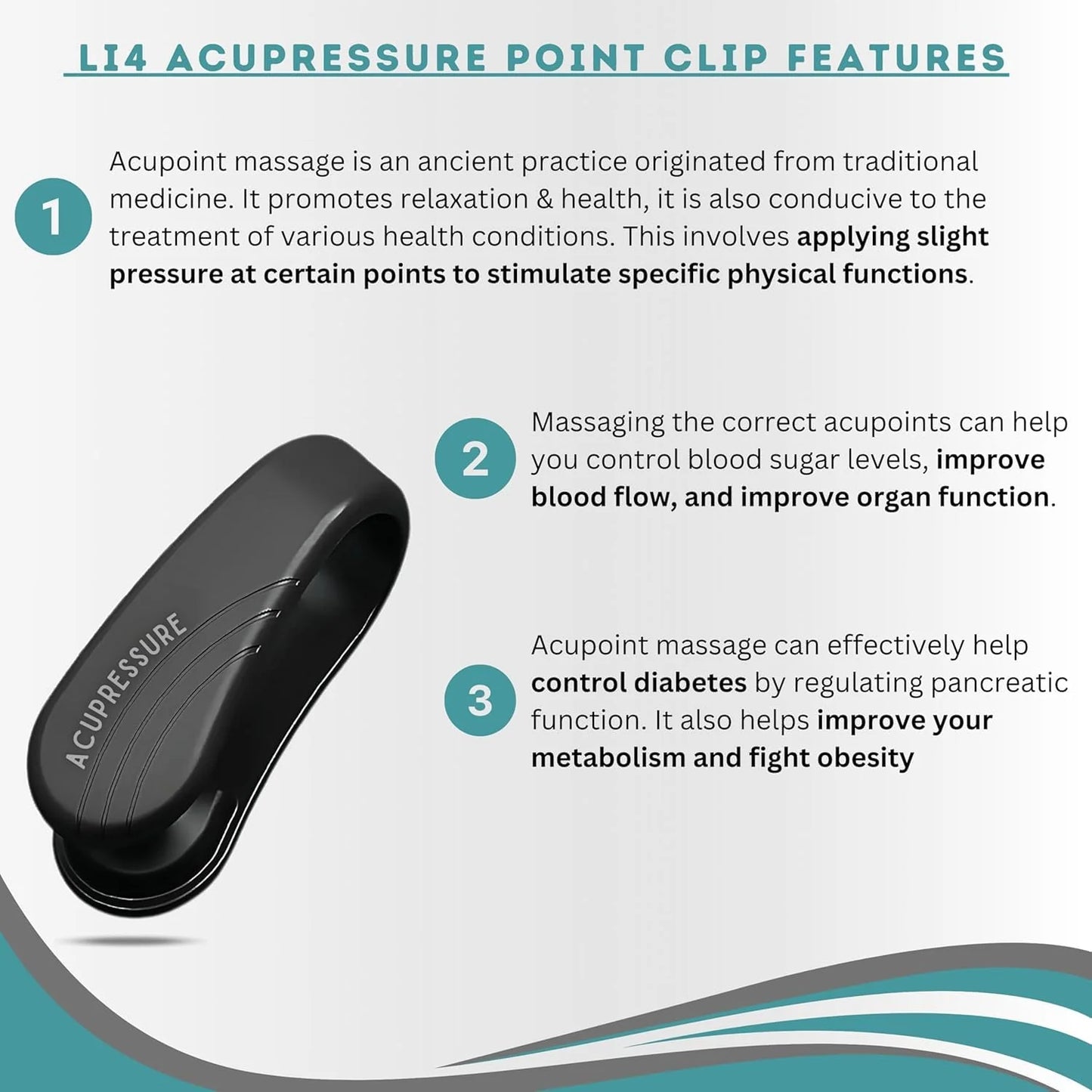Acupressure Clip For Diabetics/Sugar - Buy 1 Get 3 Free